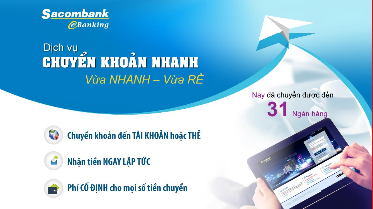 Lợi ích sử dụng đăng ký internet banking sacombank